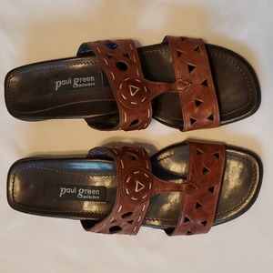 Paul Green Munchen Brown Leather Sandal